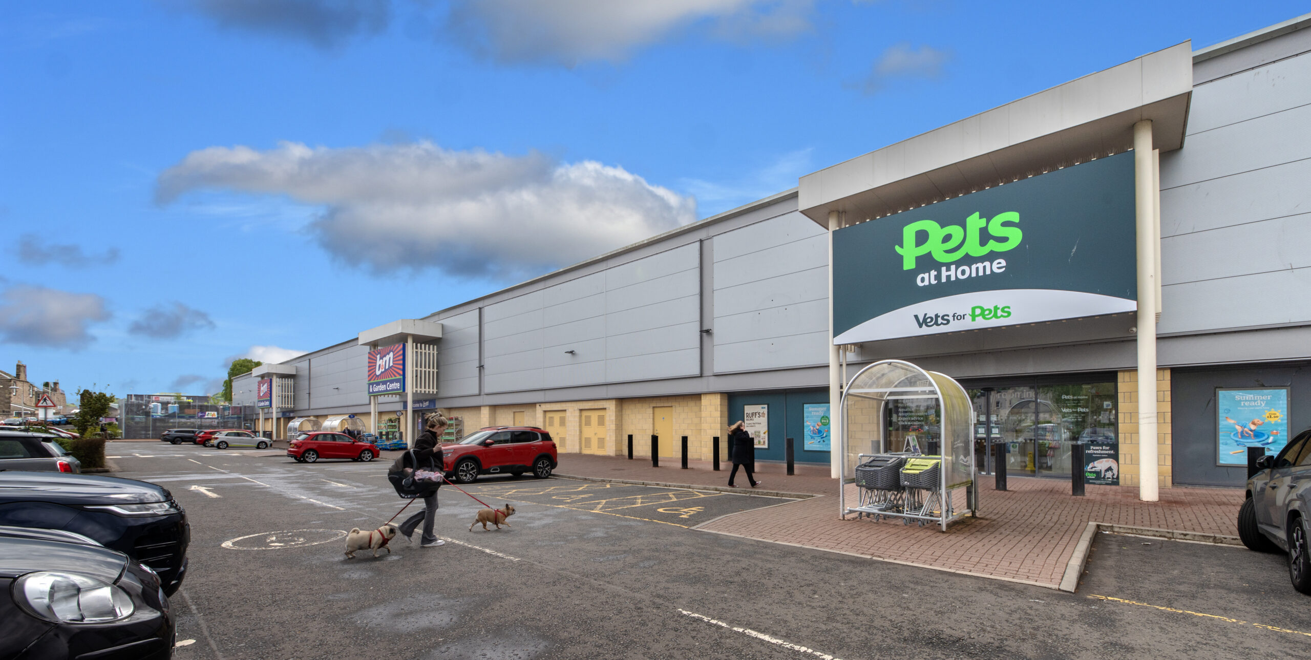 St Catherine Retail Park à Perth (Écosse), avec les enseignes B&M, Pets at Home et Wickes, actif acquis par la SCPI Epsicap Nano